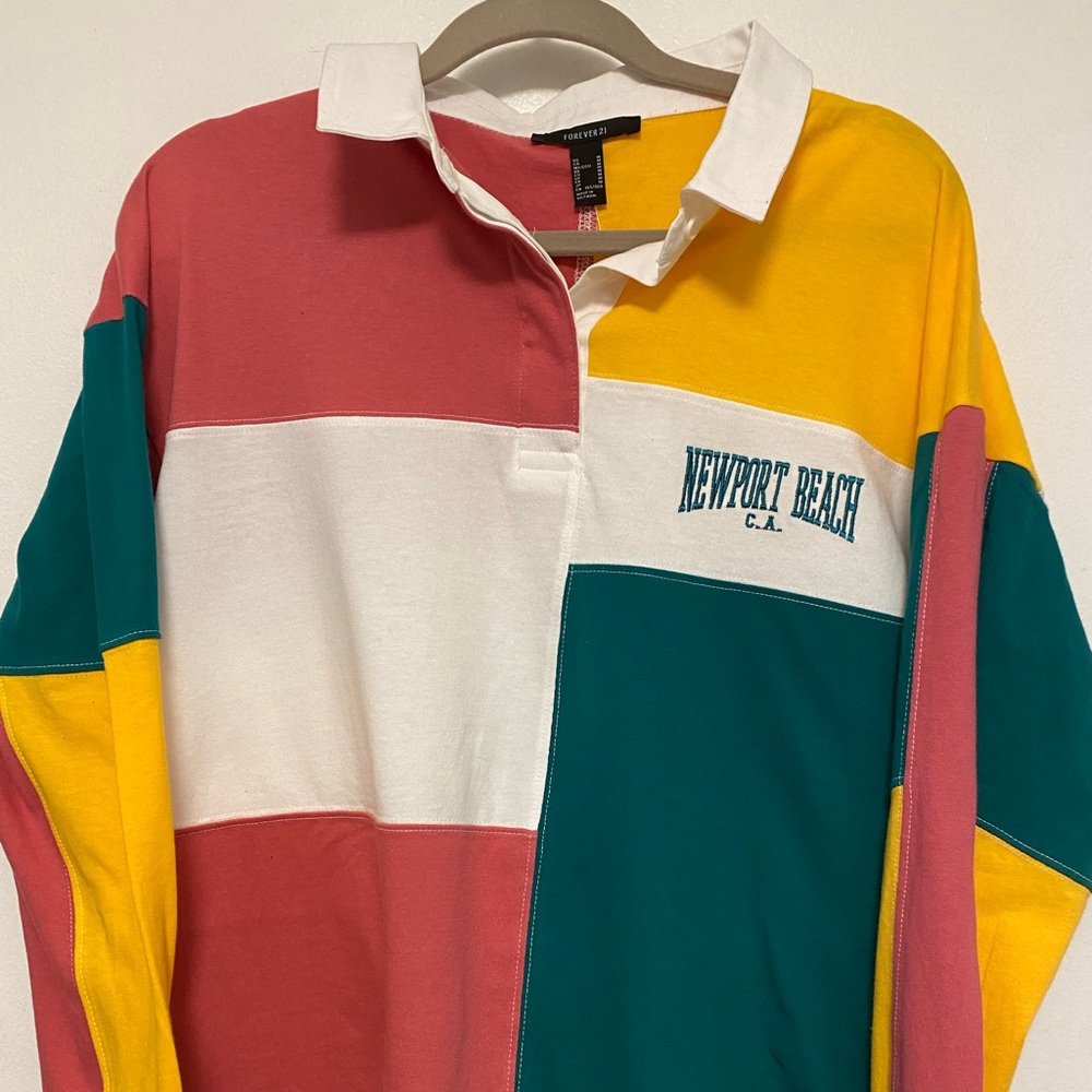Colorblock Forever 21 Top Medium